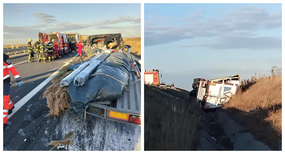 Accident pe A1 între Arad și Nădlac: cinci persoane rănite