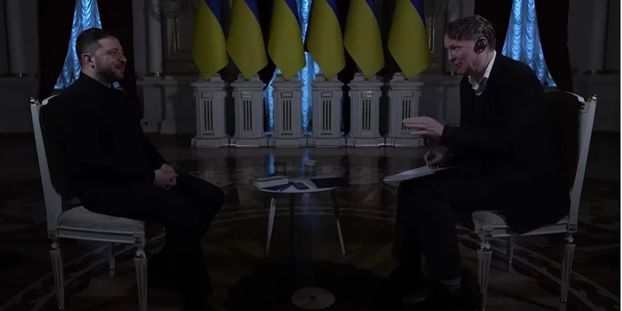 Pană de curent de două ori în timpul interviului lui Zelenskyy la Palatul Mariinskyi