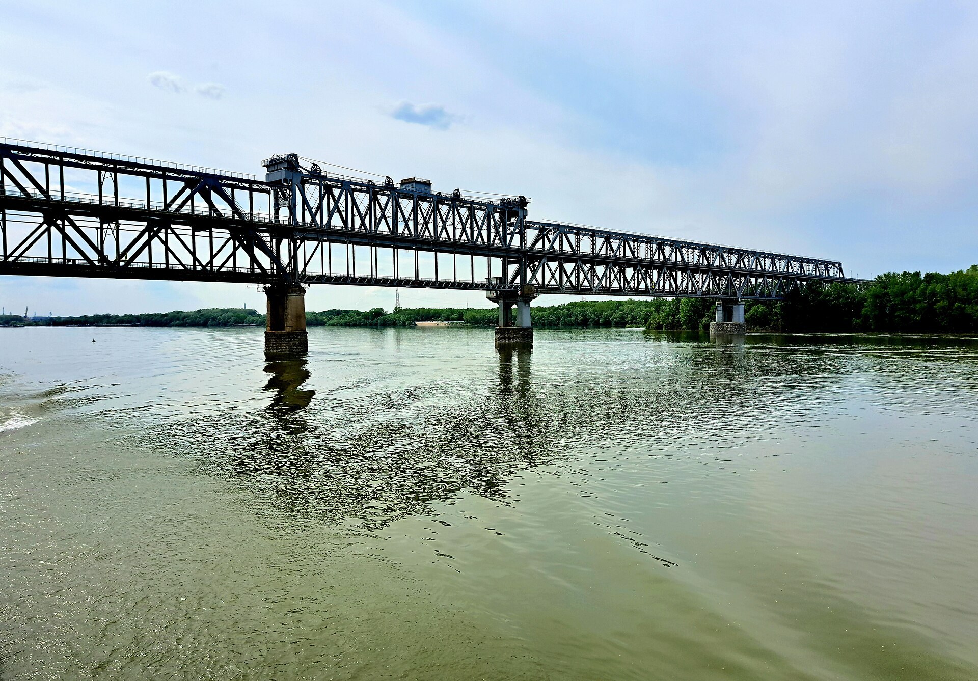 Podul Prieteniei Giurgiu–Ruse peste Dunăre, fotografie de arhivă din 24 aprilie 2023